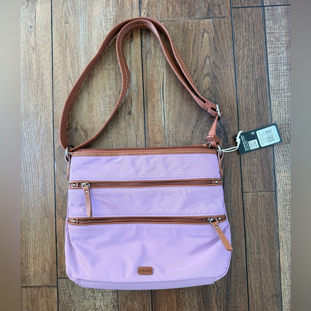 The Sak Esperato Nylon in Heather (Lavender) Crossbody Bag NWT